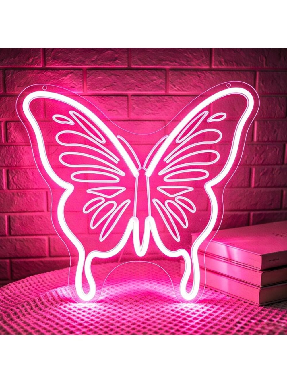 Neon Butterfly Wall Decor Light Up Sign for Room, Party & Home - USB Powered